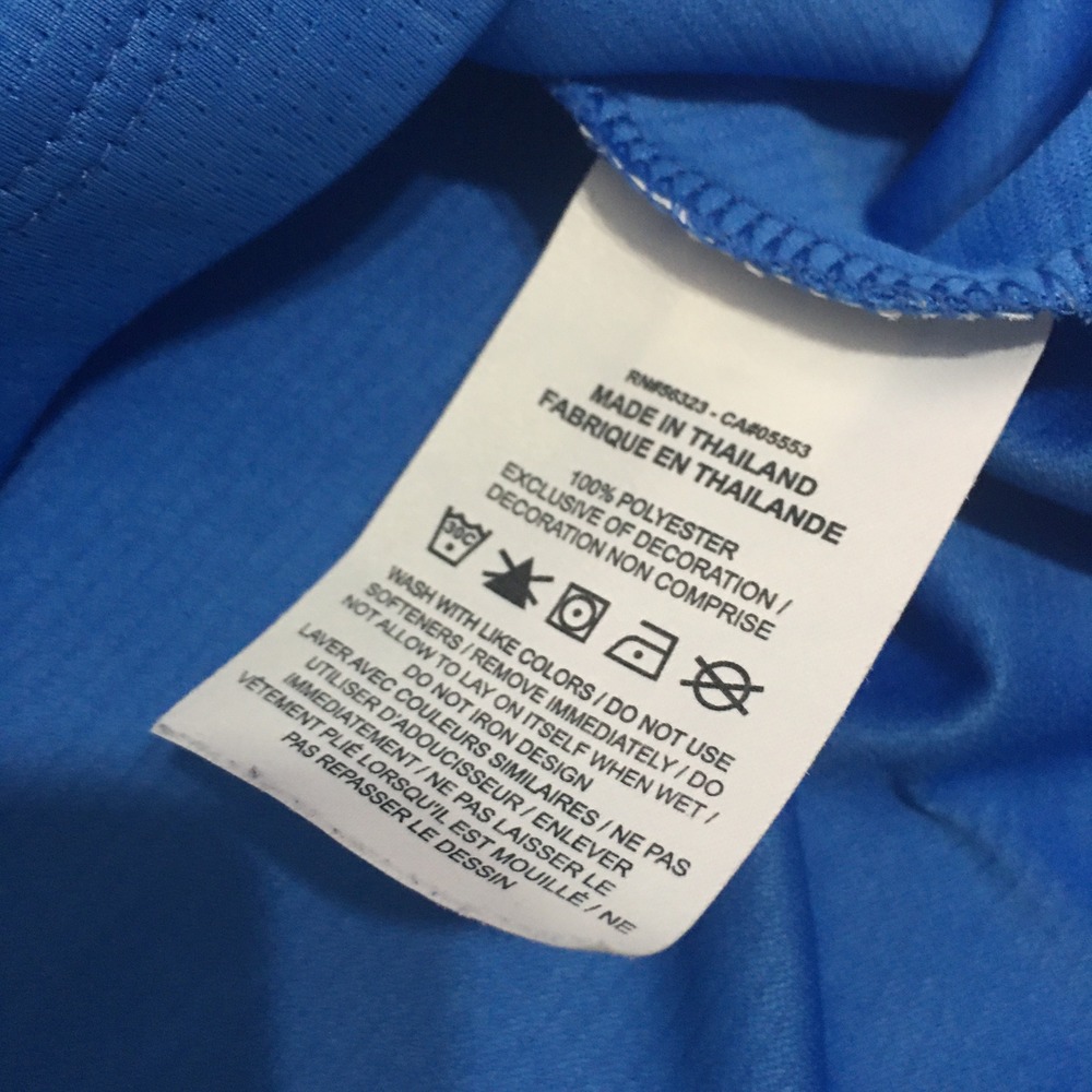Nike Polo Shirt Mens Large Blue Dri-Fit Short Sleeve Embossed Camo - Picture 4 of 9
